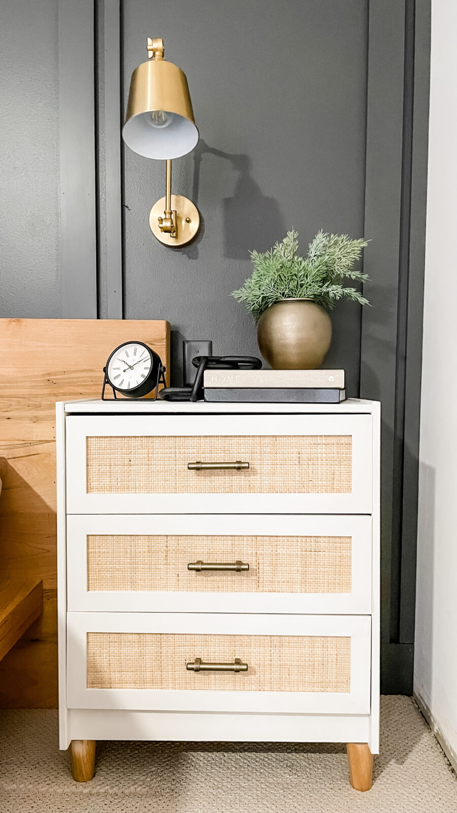 Cane bing Nightstand Ikea Hack The Gibby Home