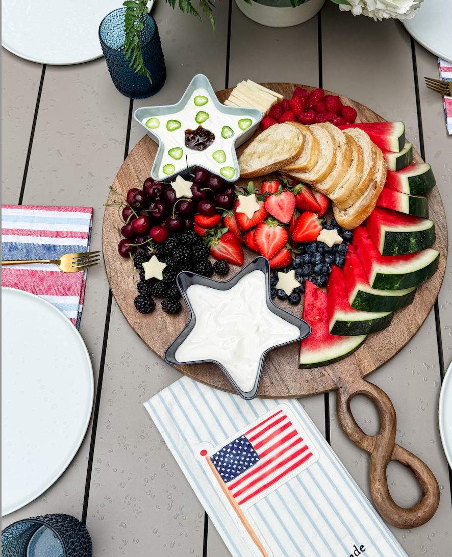 4th of July Charcuterie Board with Whipped Feta & Fruit