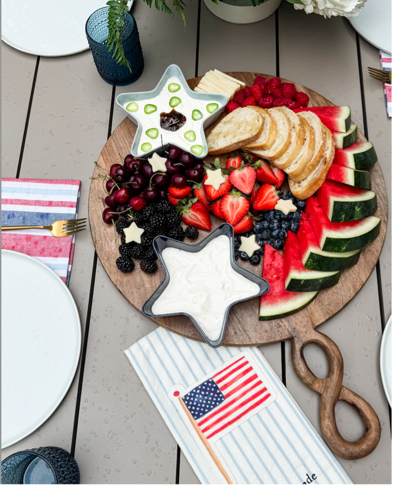 4th of July Charcuterie Board with Whipped Feta & Fruit